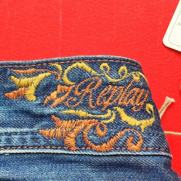 NWT Replay Janice jeans baggy blue women's size 26x32 - Picture 5 of 14